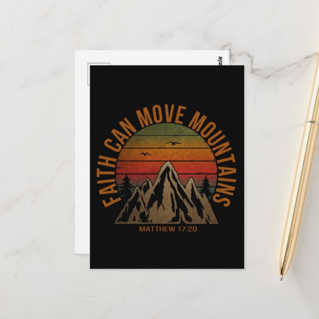 Faith Can Move Mountains Postcard (Front/Back In Situ)