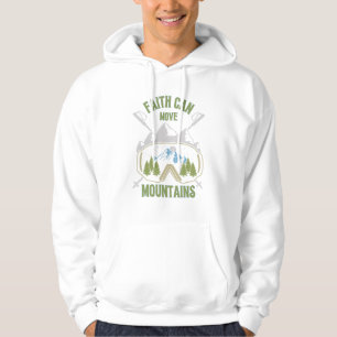 Faith Can Move Mountains Quote Men's  Hoodie
