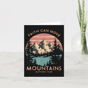 Faith Can Move Mountains Religious Christian Campi Card