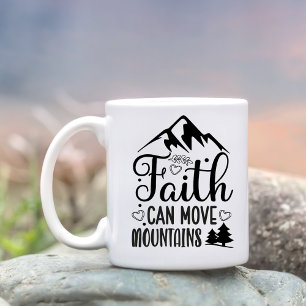 Faith Can Move Mountains Scripture Personalised Coffee Mug