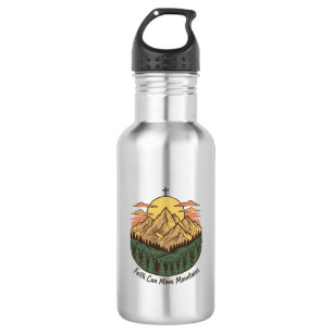 Faith Can Move Mountains Vintage Mountain Shirt (3 532 Ml Water Bottle