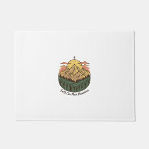 Faith Can Move Mountains Vintage Mountain Shirt (3 Doormat
