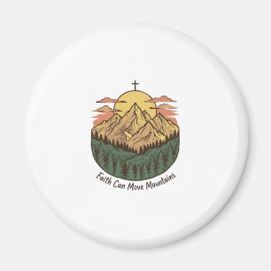 Faith Can Move Mountains Vintage Mountain Shirt (3 Magnet
