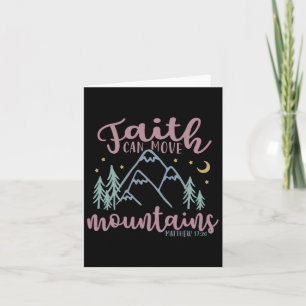 Faith Can Move Mountains Wanderlust Hiking Card