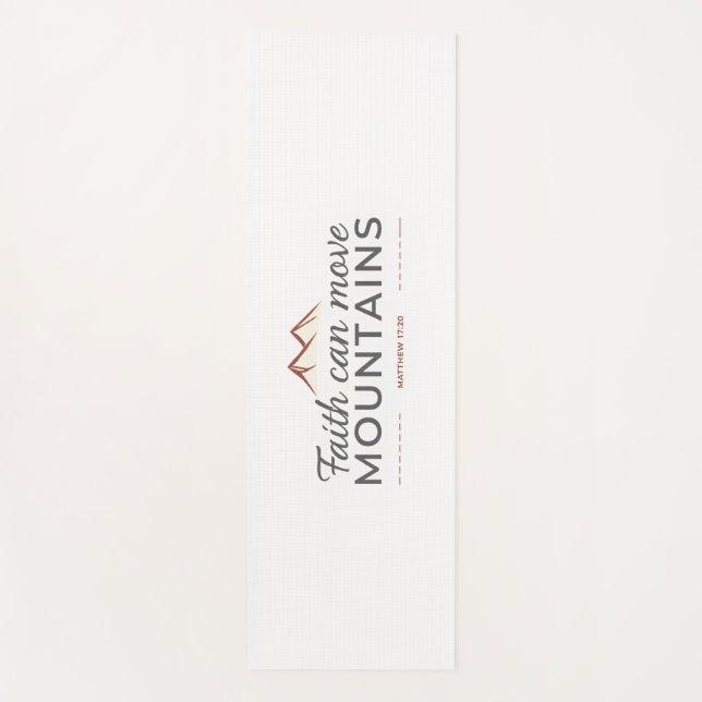 Faith can move mountains yoga mat (Front)
