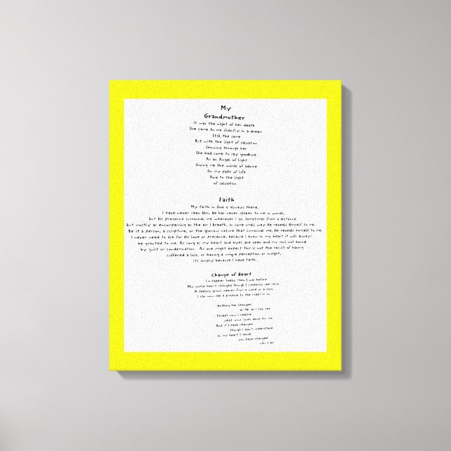 Faith Canvas Print (Front)