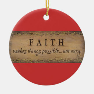 faith ceramic tree decoration