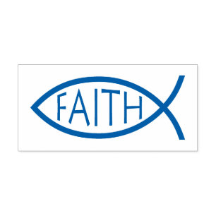 Faith Christian Fish Symbol Self-inking Stamp