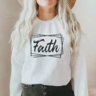 Faith Christianity Minimalist, Gift for Her Sweatshirt