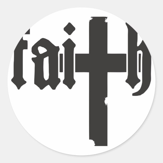 Faith Classic Round Sticker (Front)