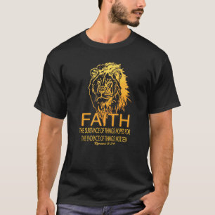 Faith Cool Christian Lion Bible Verse Romans 824 T-Shirt