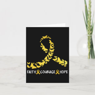 Faith Courage Hope Childhood Cancer Awareness Gold Card