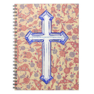 Faith Cross and Scripture Vintage Style Journal