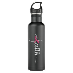 Faith Cross Christian Breast Cancer Awareness 710 Ml Water Bottle