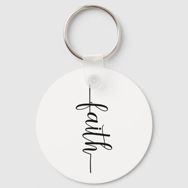 Faith Cross Christian Key Ring (Front)