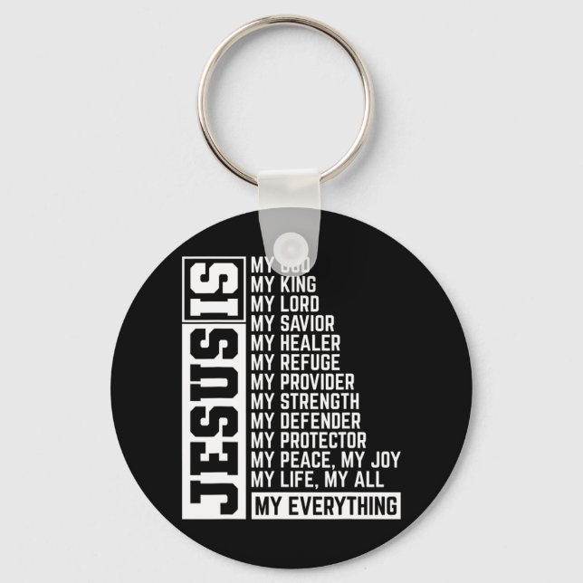 Faith Cross Christian Religious Jesus Lord Gift Je Key Ring (Front)