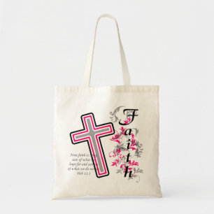 Faith Cross Christian Tote Bag