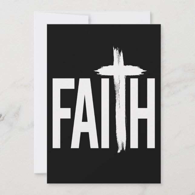Faith Cross Jesus Bible Save The Date (Front)