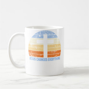 Faith Cross Jesus Changes Everything Christian Coffee Mug
