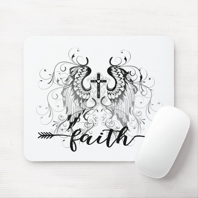 Faith  cross  mouse mat (With Mouse)