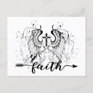 Faith  cross postcard