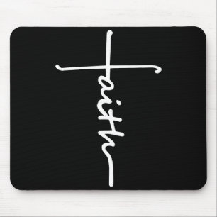 Faith cross quotes christian lion luke for menFait Mouse Mat