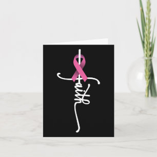 Faith Cross Warrior Survivor Pink Ribbon Breast Ca Card