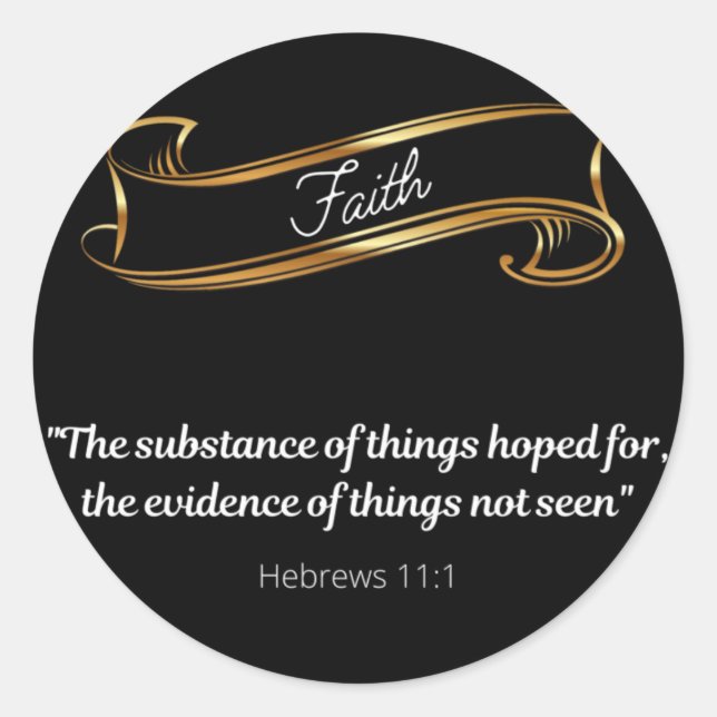 Faith Definition  Classic Round Sticker (Front)