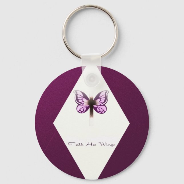 Faith Diamond Key Ring (Front)