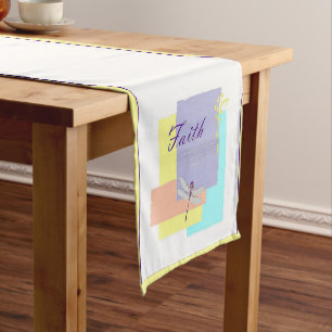 Faith dragonfly short table runner