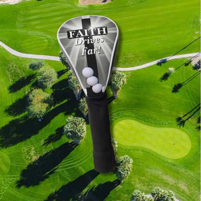 Faith Drives Far Golf Head Cover (Creator Uploaded)