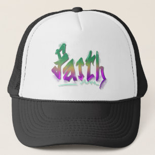 Faith Electric Brush Hand Lettering Faith Trucker Hat