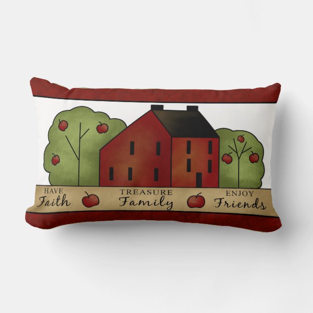 Faith, Family and Friends Lumbar Cushion (Front)