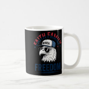 Faith Family Dom Bald Eagle Patriotic Boys America Coffee Mug