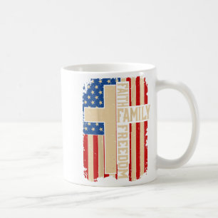 Faith Family Dom Patriotic Christian On-back God C Coffee Mug