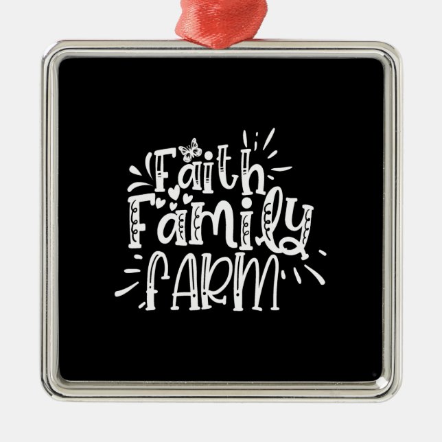 faith family farm metal tree decoration (Front)