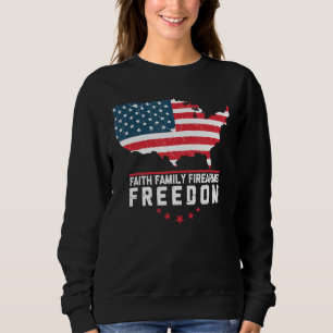 Faith Family Firearms & Freedom American Flag Pro Sweatshirt