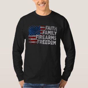 Faith Family Firearms & Freedom American Flag Tees