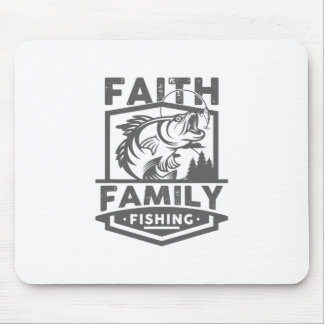 Faith Family Fishing Quotes God Worship Religion R Mouse Mat