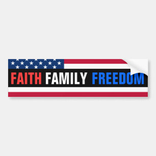 Faith, Family, Freedom Bumper Sticker