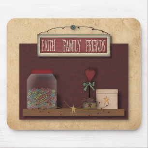 Faith Family Friends Mousepad