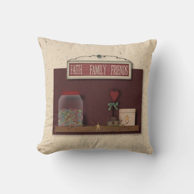 Faith Family Friends Pillow (Front)