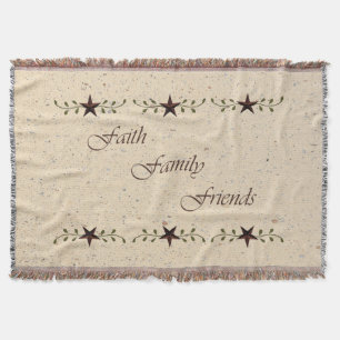 Faith Family Friends Throw Blanket
