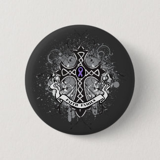 Faith Family Prayer Cross - Hodgkin's Lymphoma 6 Cm Round Badge