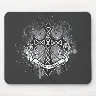 Faith Family Prayer Cross - Lung Cancer Mouse Mat