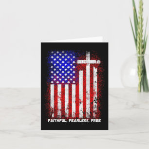 Faith Fear Christian Cross Jesus Christ Men Women  Card