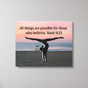 FAITH FILLED GYMNAST CANVAS PRINT