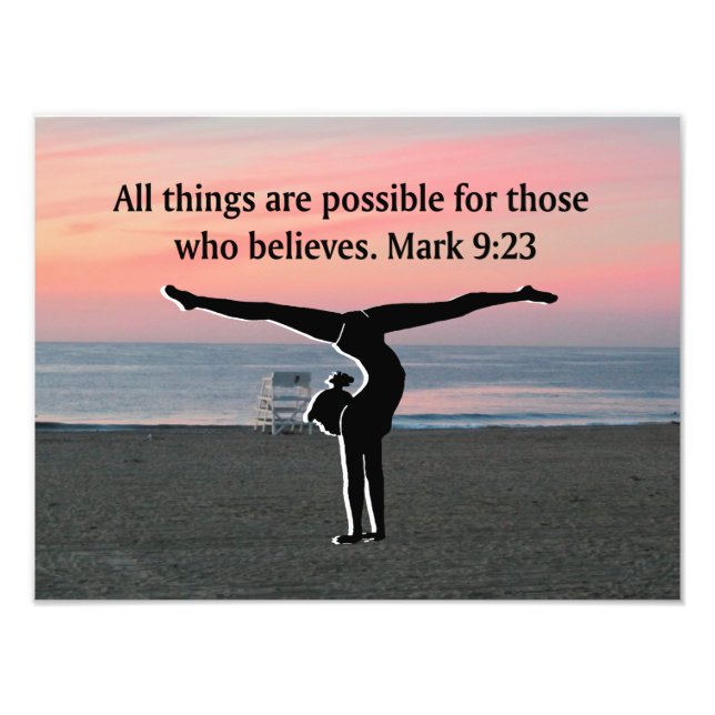 FAITH FILLED GYMNAST PHOTO PRINT (Front)