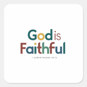 Faith-Filled Inspirational Scripture Message  Square Sticker