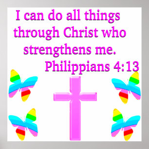 FAITH FILLED PHILIPPIANS 4:13 DESIGN POSTER